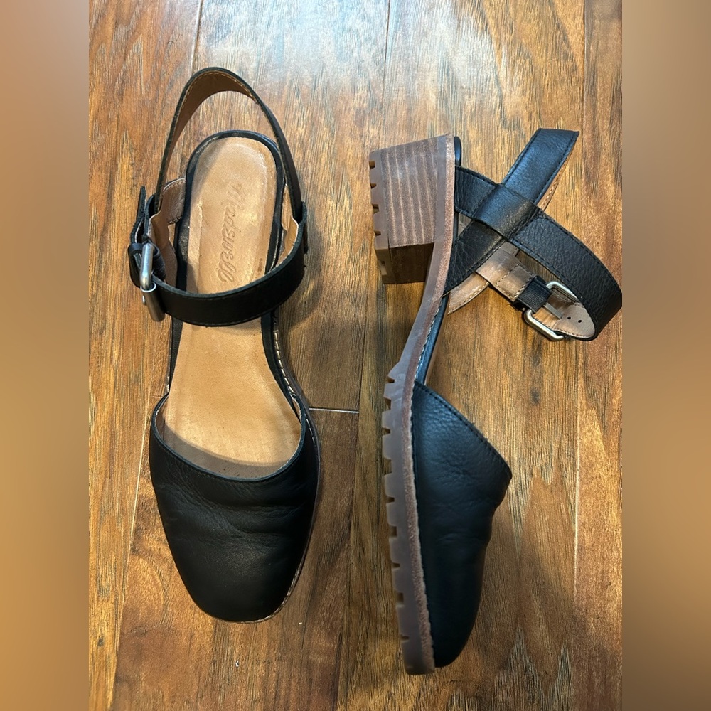 Madewell Black Claudie Lugsole Mary Janes Women’s Size 8 Leather - Picture 7 of 7